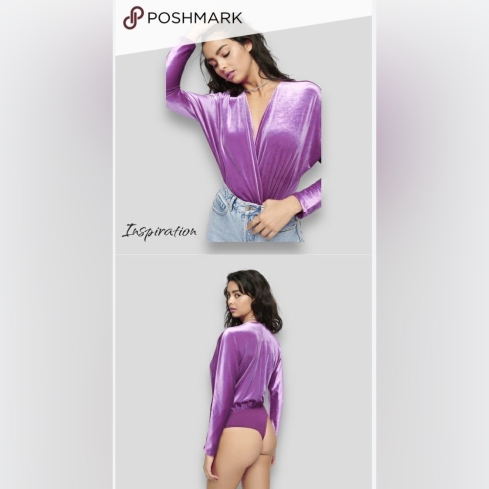 NWOT DYNAMITE BODYSUIT VELOUR LILAC